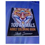 Jade Summer 100 Animals Adult Coloring Book