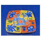 Avon 5-Piece Floral Appetizer Serving Set