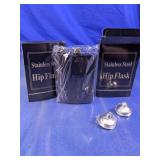 Stainless Steel Hip Flask Set