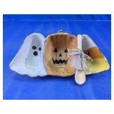 Mud Pie Halloween Divided Candy Dish Set