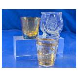 3 Collectible Shot Glasses