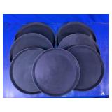 Black Round Plastic Serving Trays Lot