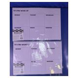 Dry Erase Weekly Wall Decals