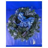 Blue Decorative Holiday Wreath