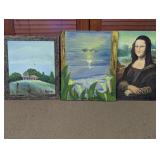 Mona Lisa & Signed Framed Canvas Art Assortment