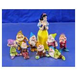 Snow White and Eight Dwarfs Ceramic Figurines