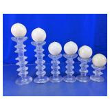 Iittala Festivo Textured Glass Candlestick Lot