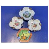 Floral & Alamo San Antonio Ceramic Ashtrays
