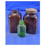 Amber & Green Glass Bottle Assortment