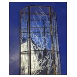 Etched Glass Display Curio Cabinet