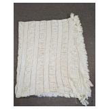 Crocheted Popcorn Twin Bedspread