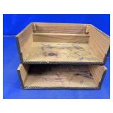 Vintage Stackable Wooden Letter Trays
