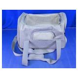 Gray Soft-Sided Mesh Pet Travel Carrier Bag