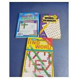 Vintage Word Search & Puzzle Books Trio