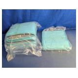 Light Blue Soft Plush Non-Slip Floor Mats Lot