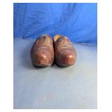 Hand-Carved Wooden Dutch Clogs Pair