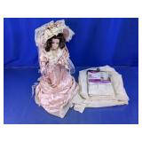 Porcelain Doll & Better Homes Sheer Curtain Panel
