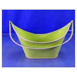 Green Metal Oval Bucket