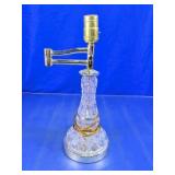 Vintage Crystal Base Swing Arm Table Lamp