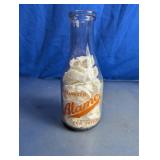 Vintage Alamo One Quart Glass Milk Bottle
