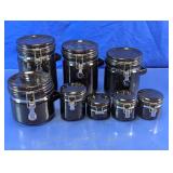 Black Ceramic Canister Assortment