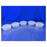 Vintage Fire-King B.C. Comic Milk Glass Bowls Lot