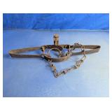 Vintage Metal Animal Trap with Chain