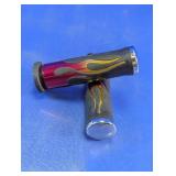Custom Flame Motorcycle Handlebar Grips Pair