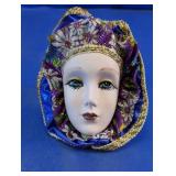 Ceramic Jester Mask Wall Decor Hanging