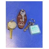 Vintage Motel Key Fob & Keychain Assortment