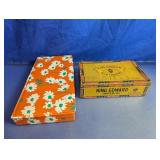 Vtg. King Edward Cigar Box & Floral Trinket Box