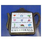 California Teapot Cast Iron Tile Trivet