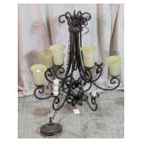 Wrought Iron Style Scroll Chandelier