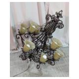 Wrought Iron Style Scroll Chandelier