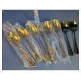 Firestar Gold-Tone & Black Cutlery Set