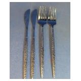 Vintage Bark Textured Flatware Set