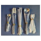 Textured Stainless Steel Tableware Set