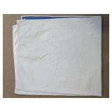 White Textured Rectangular Mat