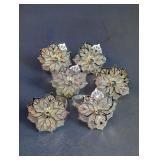 Vintage Silver Plate Poinsettia Napkin Rings Lot