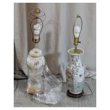 Floral Ceramic Table Lamp Assortment