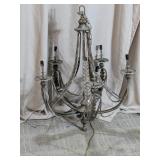Silver Leaf Motif Chandelier