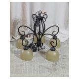 5-Light Scroll Metal Chandelier