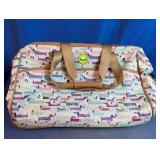 Lily Bloom Dachshund Print Duffel Bag