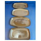 Vintage Frankoma Pottery Plainsman Platters Set