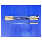 Wood Handle Metal Skewer Lot