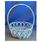 Light Blue Wicker Basket