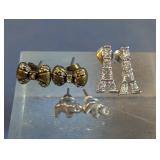 Assorted Fashion Stud Earrings Trio