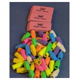 Mr. Pen Pink Erasers & Assorted Cap Erasers Lot