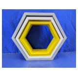 Hexagonal Wall Shelf Set