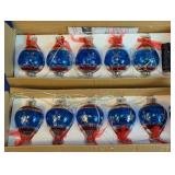 Patriotic Glass Lighted Ornament Sets